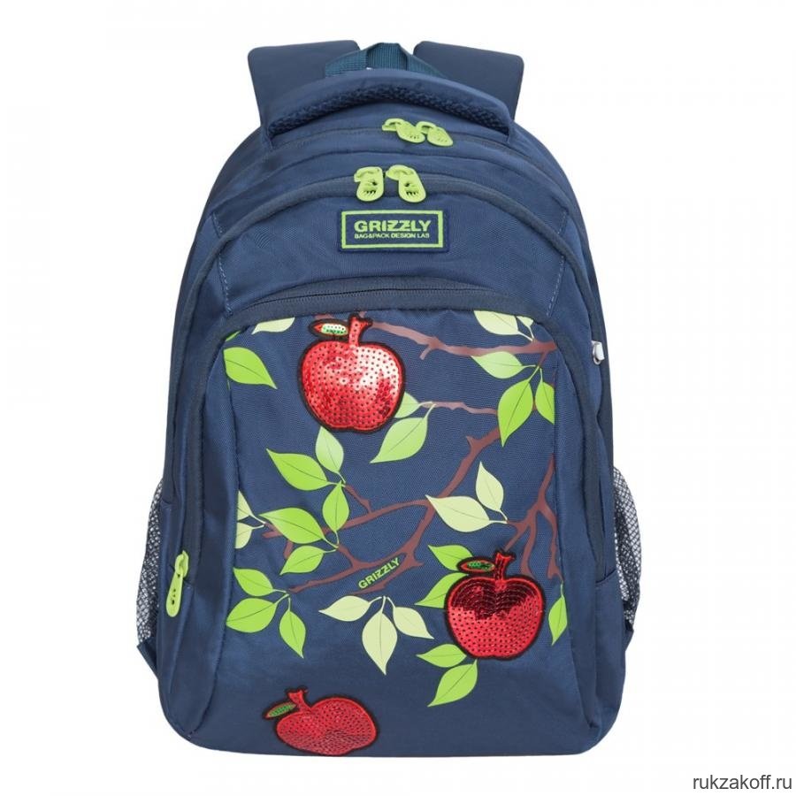 Рюкзак школьный Grizzly RG-062-1 Тёмно-синий