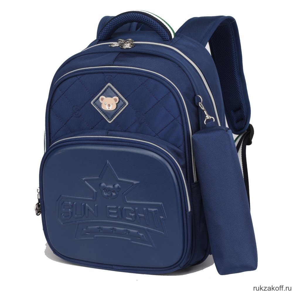 Рюкзак школьный с пеналом Sun eight SE-2747 Тёмно-синий