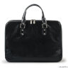 Портфель-сумка женский, 38х27х10 см, 2 отделения, на молнии, искусственная кожа, черный, 8-100