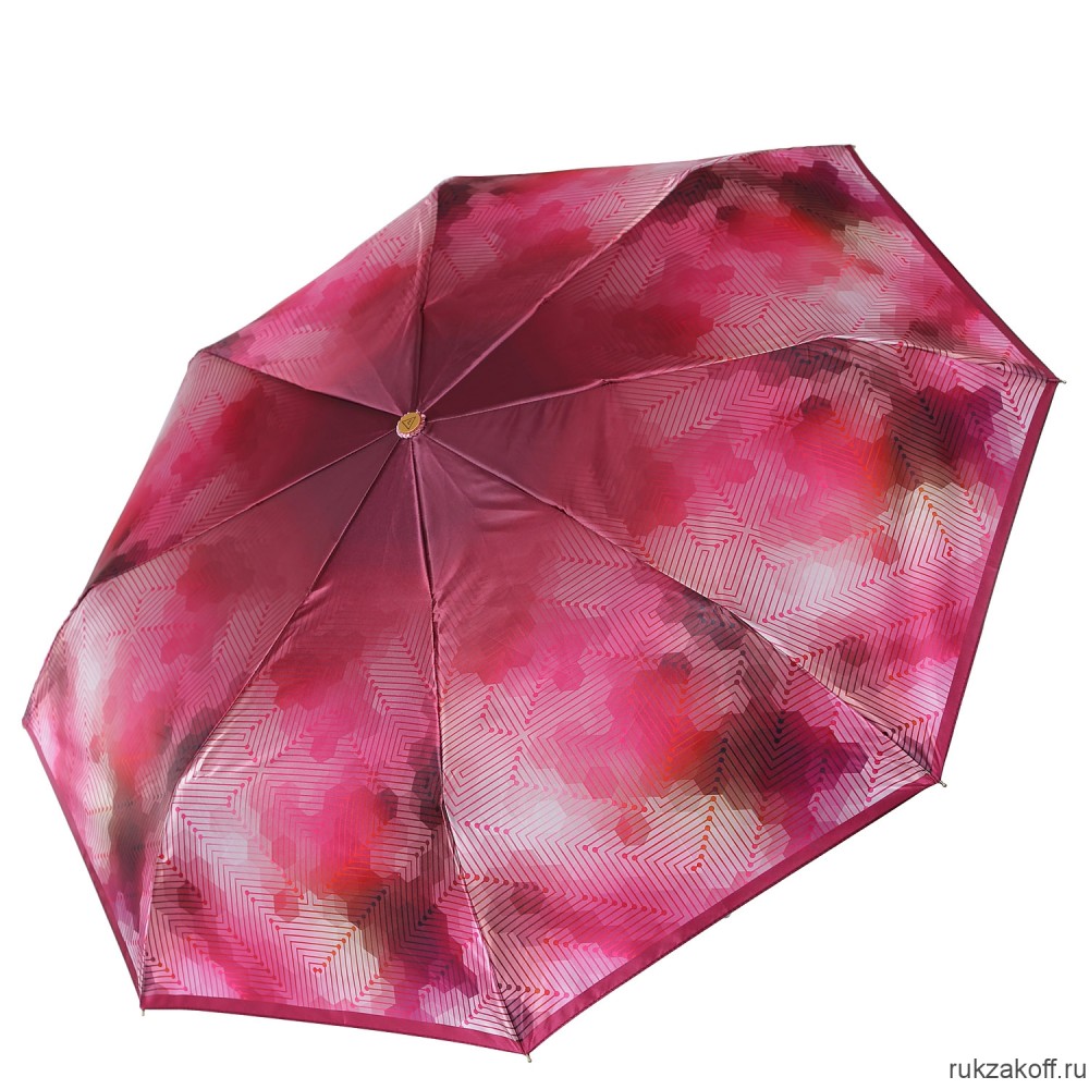 Женский зонт Fabretti L-20138-5 облегченный суперавтомат, 3 сложения,cатин розовый