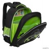 Рюкзак школьный GRIZZLY RAz-387-4 черный - салатовый