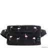 Поясная сумка Zain Print с фламинго черная