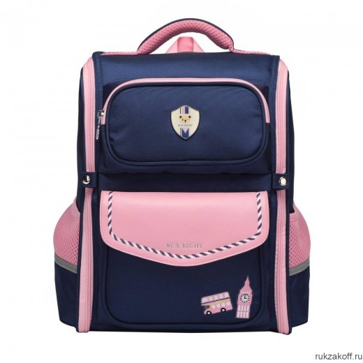 Рюкзак школьный Sun eight SE-2874 темно-синий/розовый — 