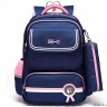 Рюкзак школьный в комплекте с пеналом SE-2877 темно-синий/розовый