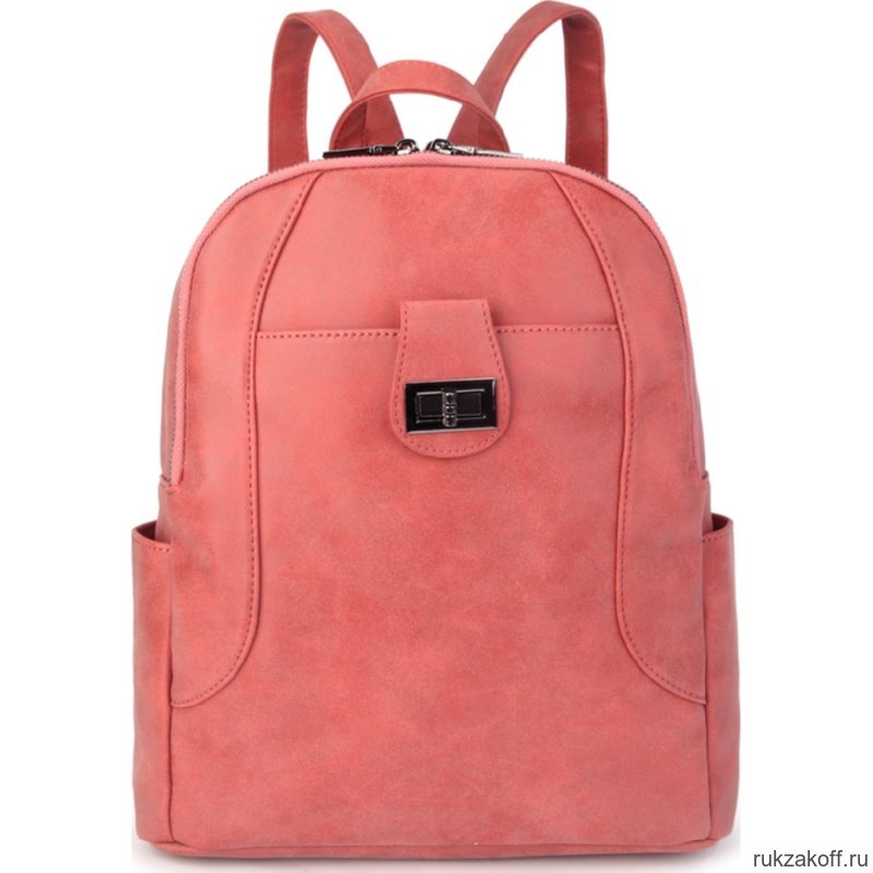 Женский кожаный рюкзак Orsoro d-455 кирпичный