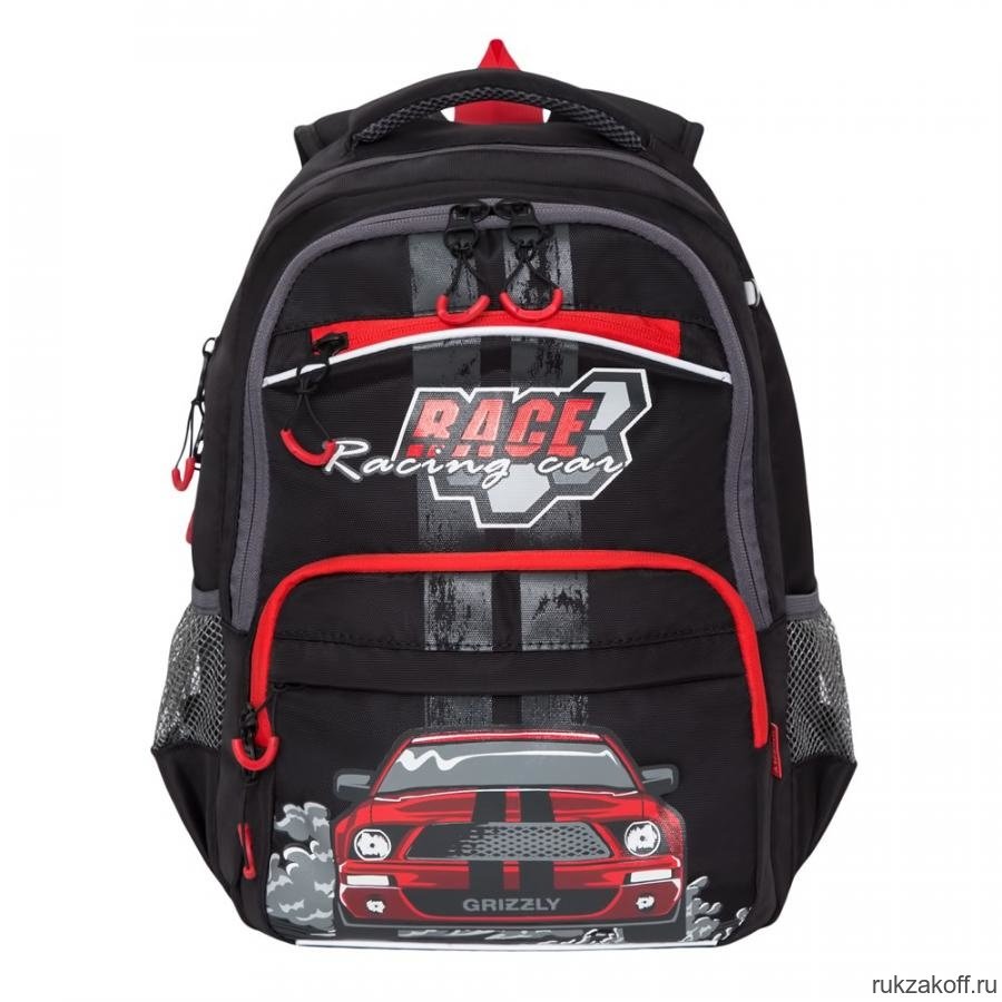 Рюкзак школьный Grizzly RB-054-1 Чёрный