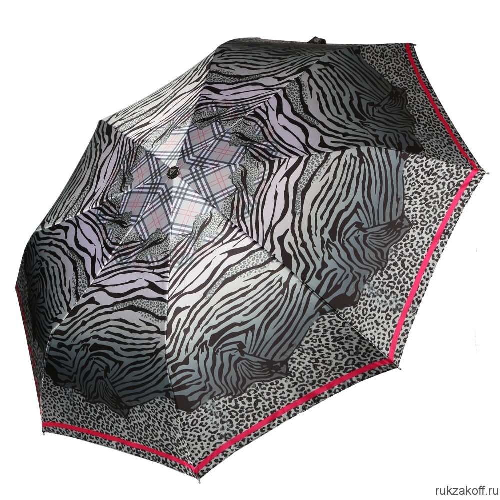 Женский зонт Fabretti UFS0033-5 автомат, 3 сложения, сатин розовый