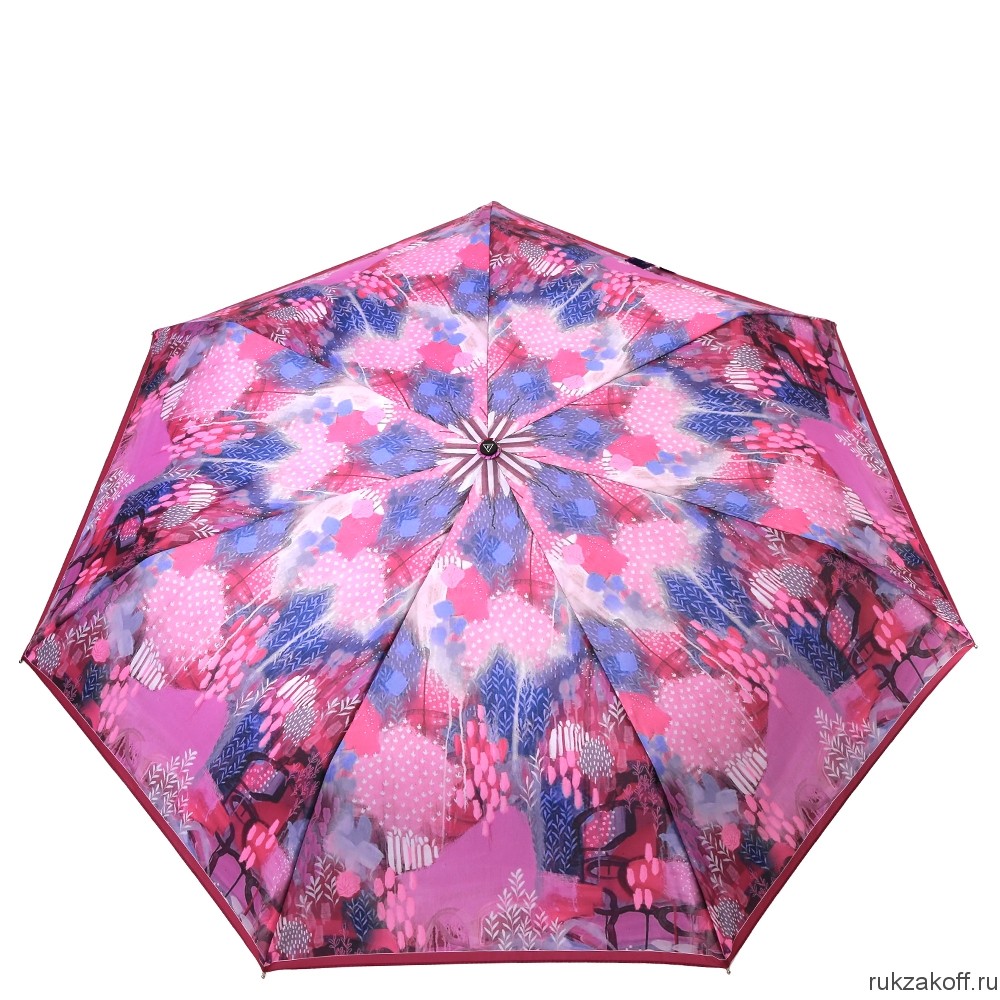 Женский зонт Fabretti P-20151-5 мини суперавтомат, 3 сложения,эпонж розовый