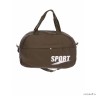 Спортивная сумка №14 "Спорт" коричневый, ткань плащевка