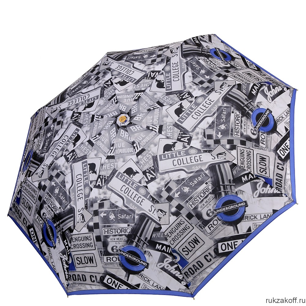 Женский зонт Fabretti L-20167-10 облегченный суперавтомат, 3 сложения,эпонж фиолетовый