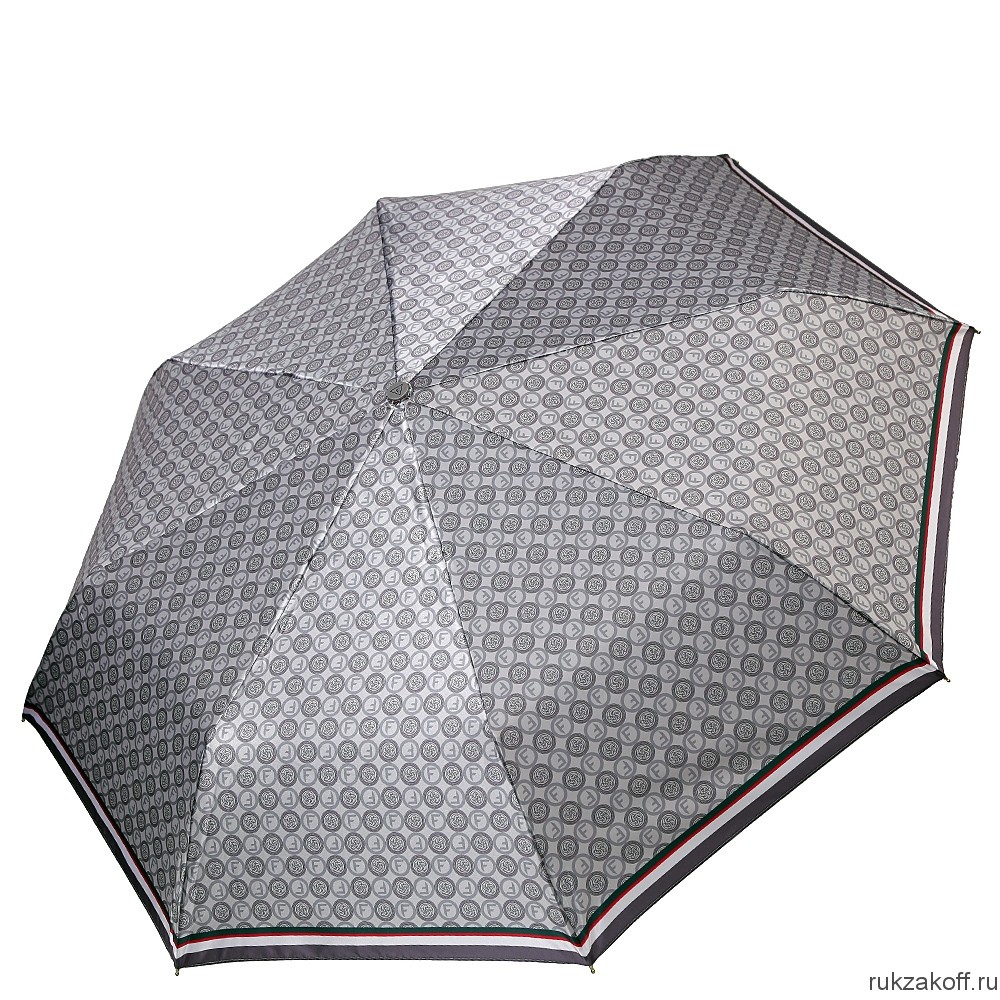 Женский зонт Fabretti L-20193-3 облегченный автомат, 3 сложения,cатин серый