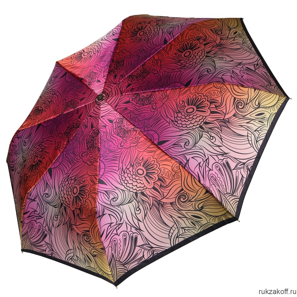Женский зонт Fabretti UFS0050-5 автомат, 3 сложения, сатин розовый