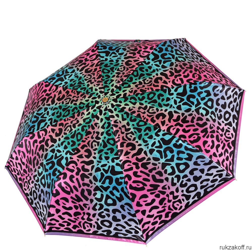 Женский зонт Fabretti L-20211-4 облегченный суперавтомат, 3 сложения,сатин розовый