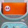 Рюкзак школьный с мешком GRIZZLY RAm-384-2/2 (/2 мятный - серый)