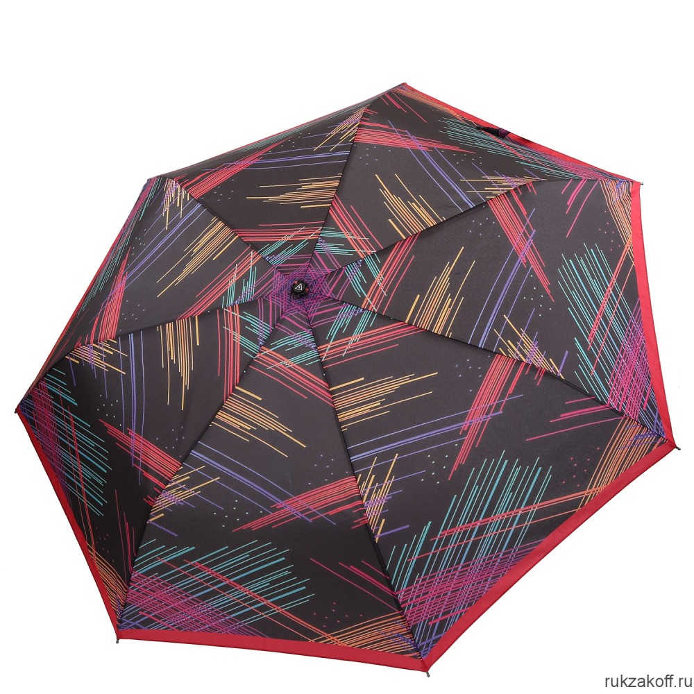 Женский зонт Fabretti P-20193-4 автомат, 3 сложения, эпонж красный