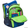 Рюкзак школьный Grizzly RB-150-4 синий - терракотовый