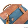 Рюкзак Ginger Bird Грог 15 с карманами синий (лисы рыжие)