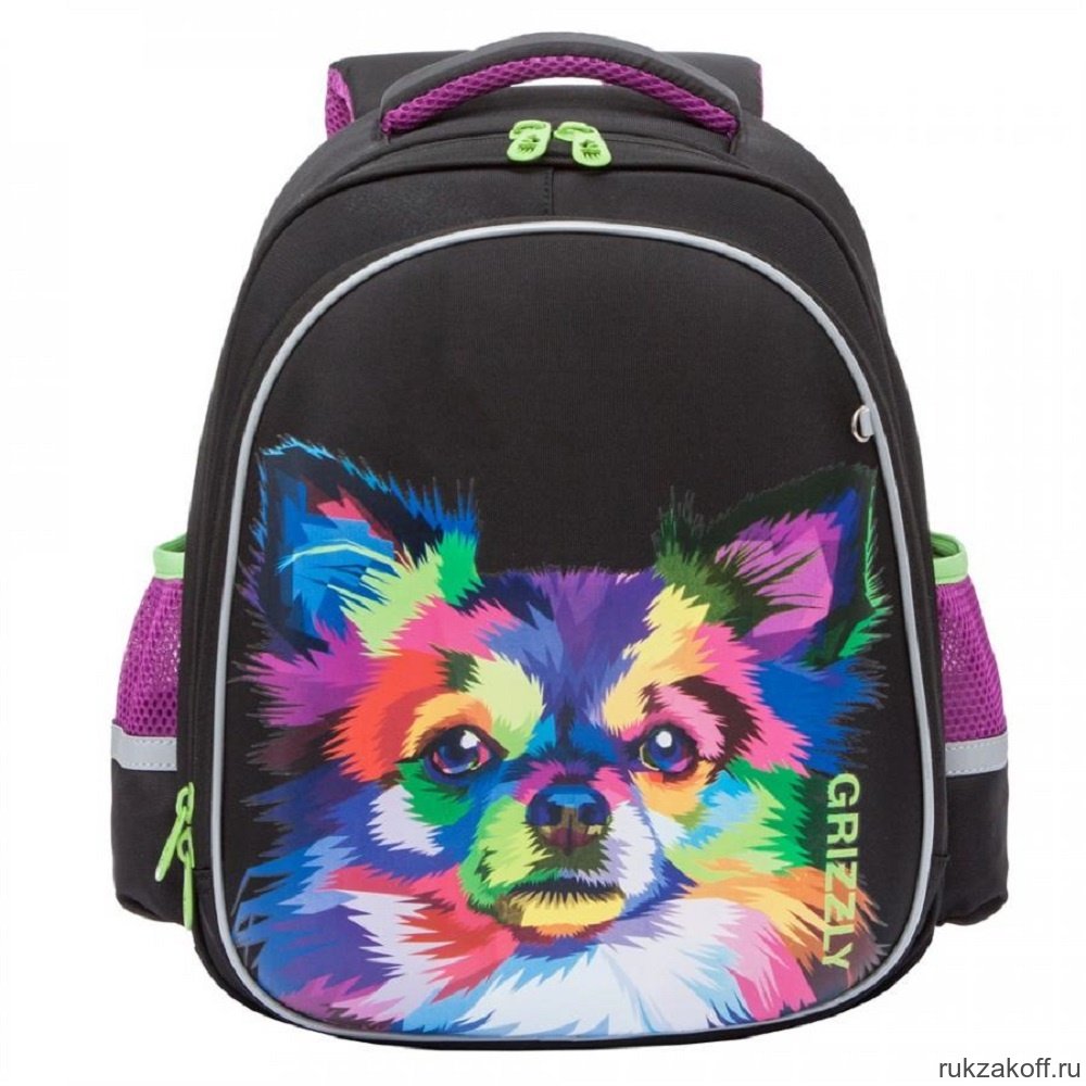 Рюкзак школьный Grizzly RAz-086-13 Чёрный