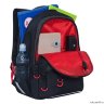 Рюкзак школьный Grizzly RB-154-3 черный - красный