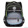 Рюкзак школьный Grizzly RB-157-1 черный - салатовый