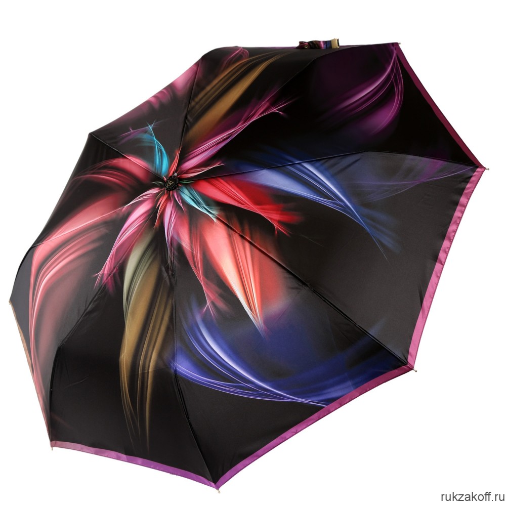 Женский зонт Fabretti UFS0002-5 автомат, 3 сложения, сатин розовый
