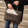 Мужская деловая сумка SLIM-формата BRIALDI Hamilton (Гамильтон) relief brown