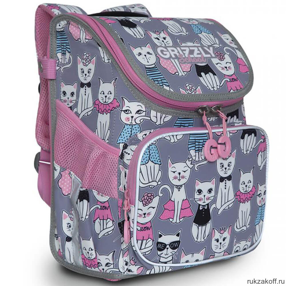 Рюкзак школьный Grizzly RAl-194-8 котики