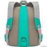 Рюкзак школьный Grizzly RG-167-1 бирюза - светло-серый