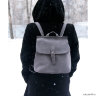 Женский кожаный рюкзак Orsoro d-444 серый