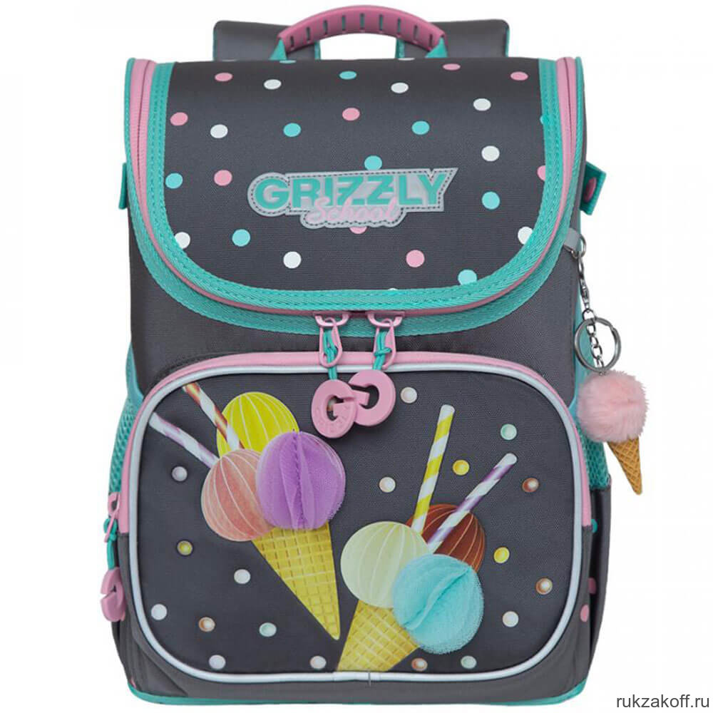 Рюкзак школьный Grizzly RAl-194-5 серый