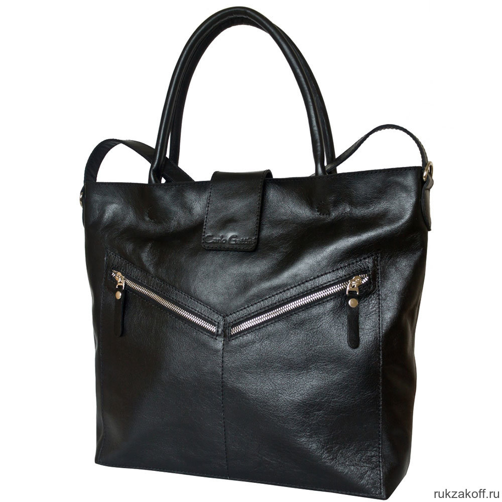 Кожаная женская сумка Carlo Gattini Vallena black