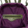 Женский кожаный рюкзак Orsoro d-193 оливковый