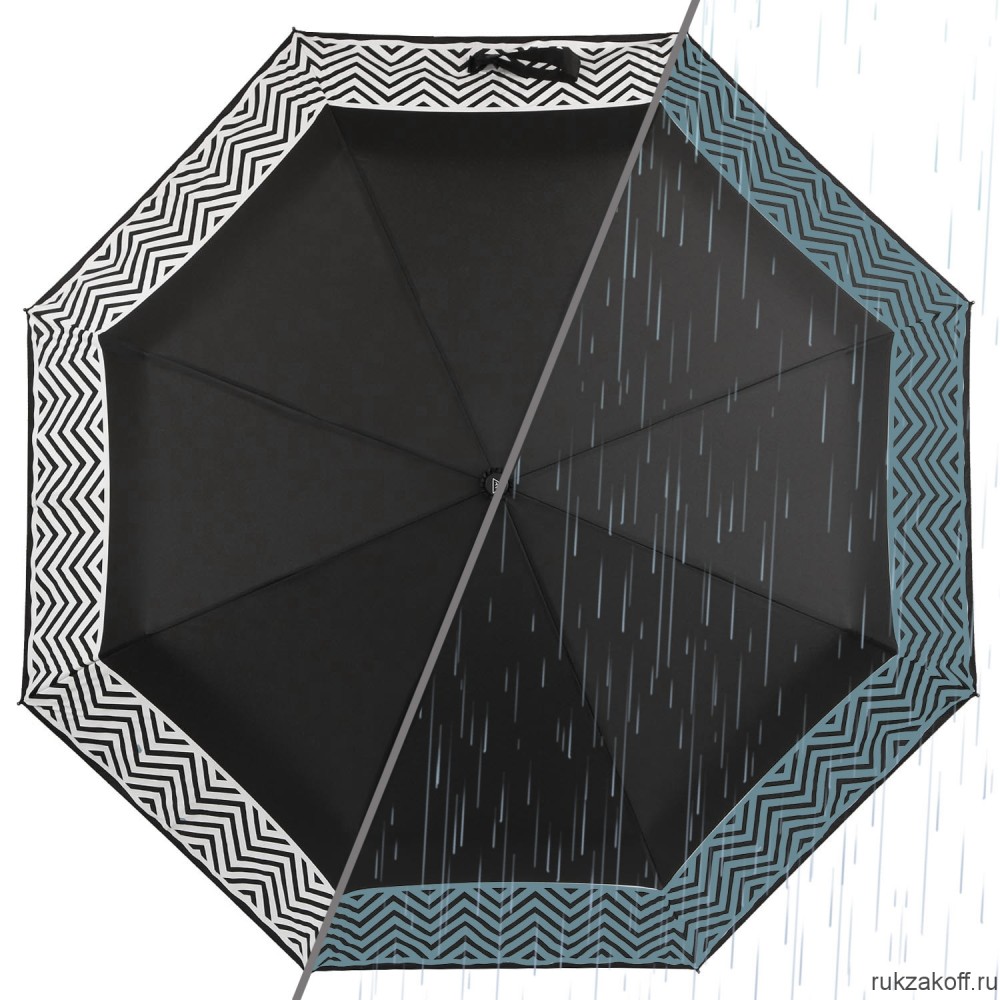 Женский зонт Fabretti UFW0004-8 автомат, 3 сложения, эпонж синий