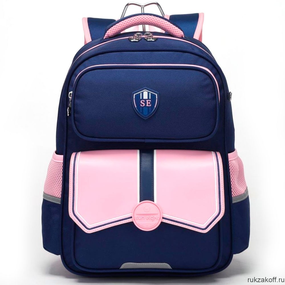 Рюкзак школьный Sun eight SE-22006 темно-синий/розовый