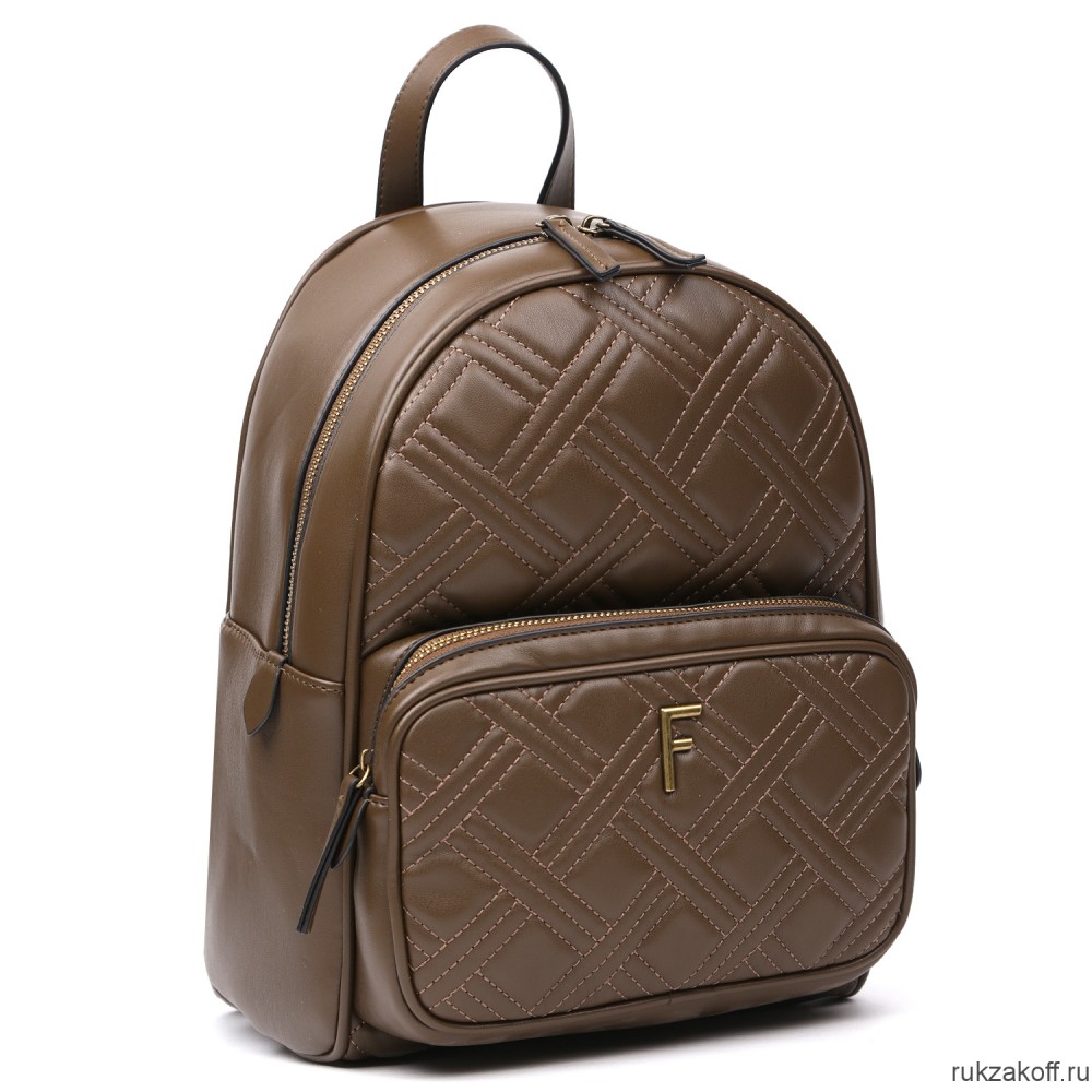Женский рюкзак FABRETTI FR43436-175 зелено-коричневый