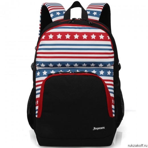 Школьный рюкзак Sun eight SE-APS-5002 Чёрный/белый/красный/синий — 