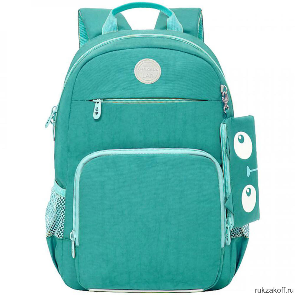 Рюкзак школьный Grizzly RG-164-3 бирюзовый